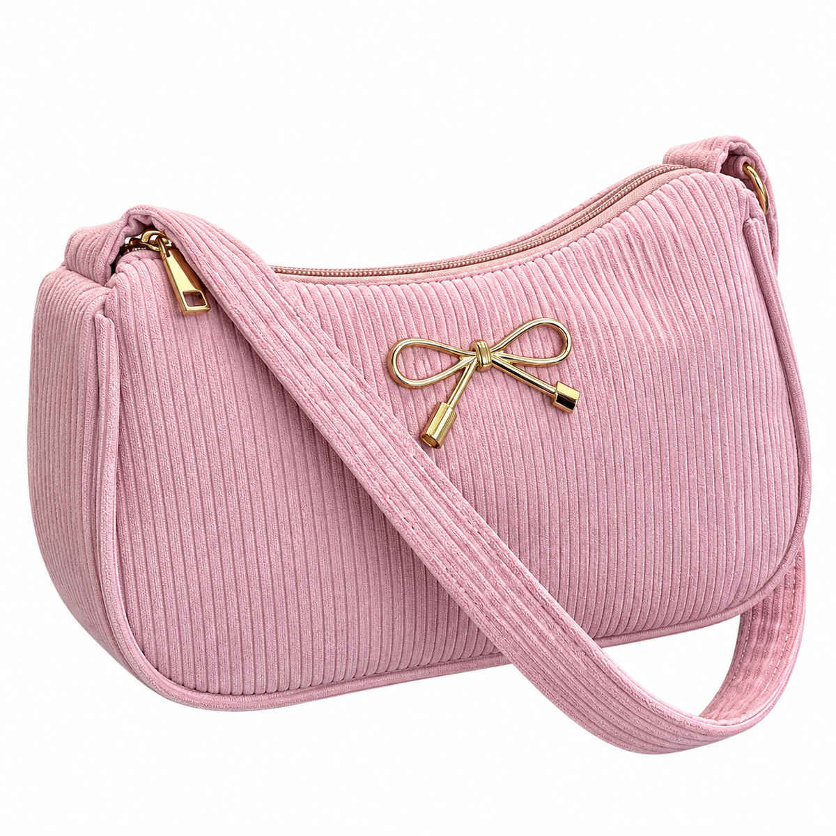 BOLSO ROSADO DE TELA PANA