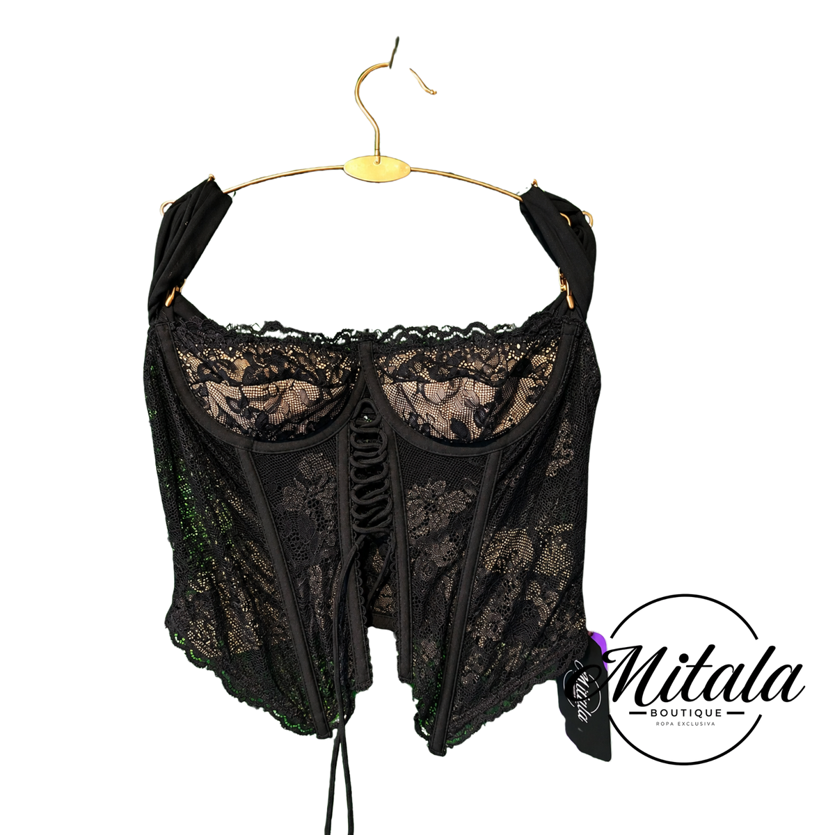 CORSET MARIPOSA NEGRO