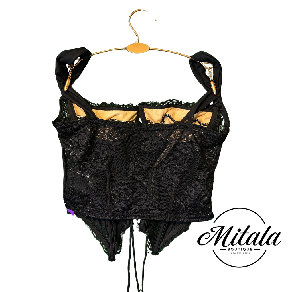 CORSET MARIPOSA NEGRO