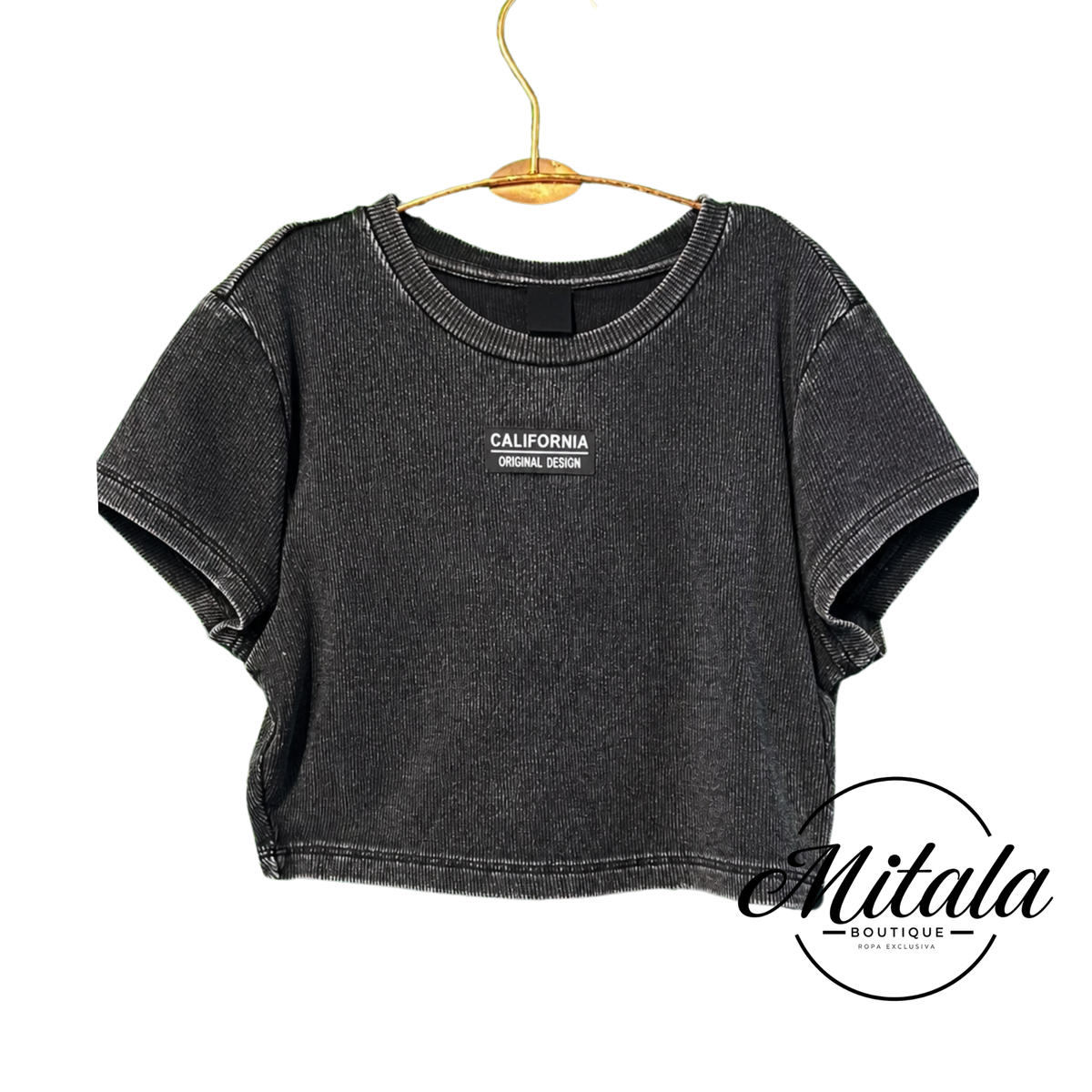 CAMISETA CORTA CUELLO REDONDO